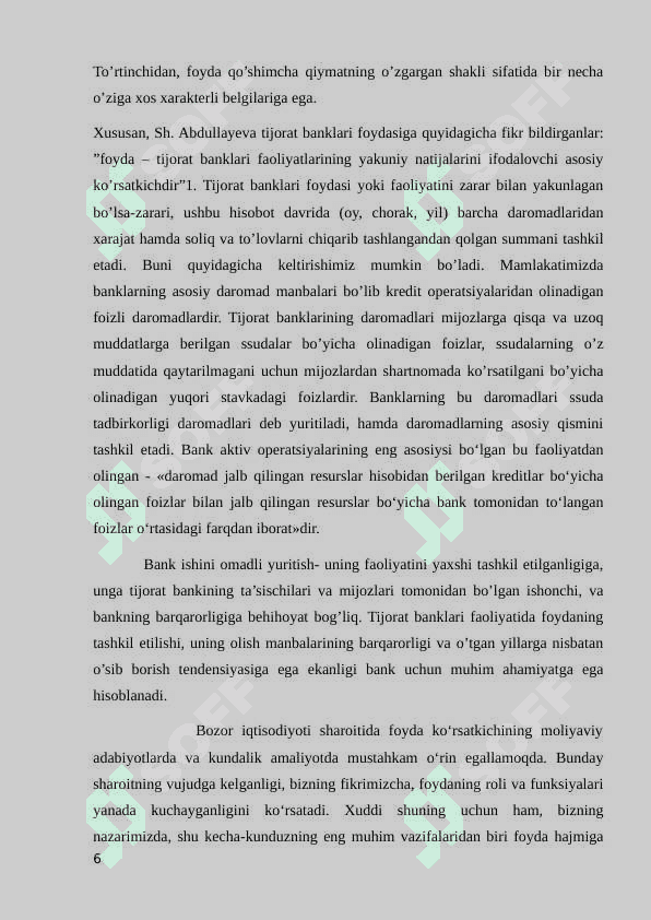 Bank foydasi va uning hisobini yuritish 6