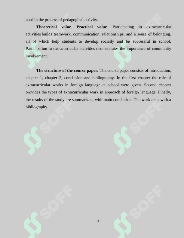 The role of extracurricular works in foreign language at school 4