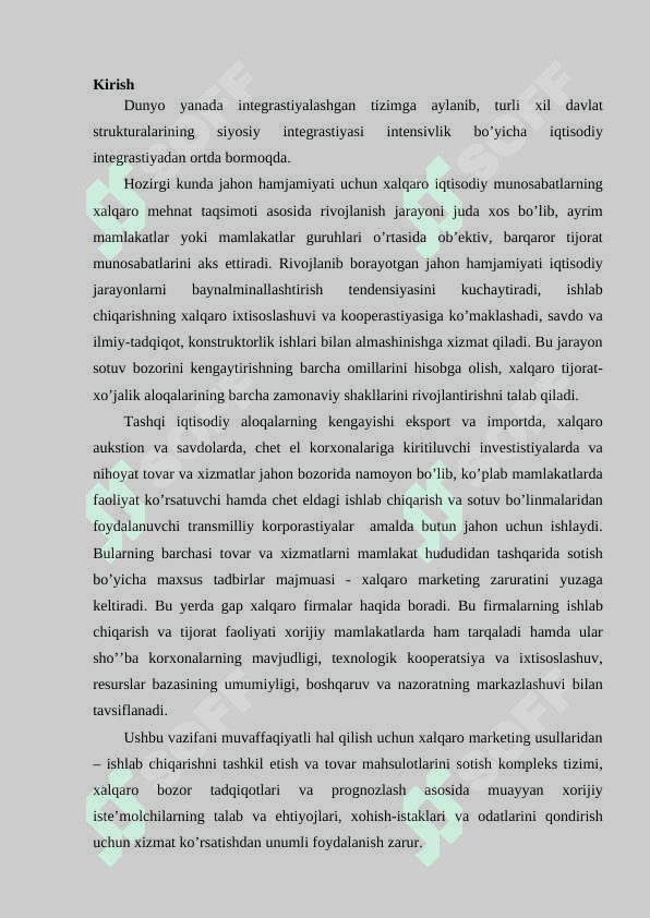 Yaponiyaning Xalqaro marketingi va O’zbekiston sharoitida Yaponiya tajribasini tadbiq qilish istiqbollari 2