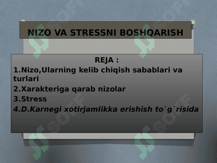 NIZO VA STRESSNI BOSHQARISH 2