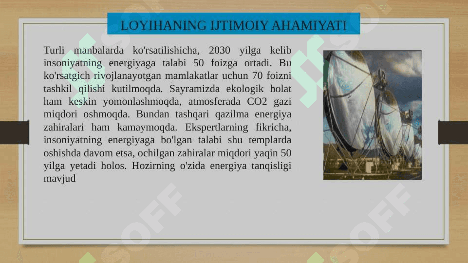 Quyosh o'chog'i konsentratorlaridan xalq xo'jaligida foydalanish 2