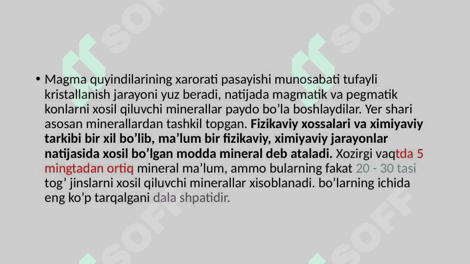 Tog’ jinslari va minerallar 5