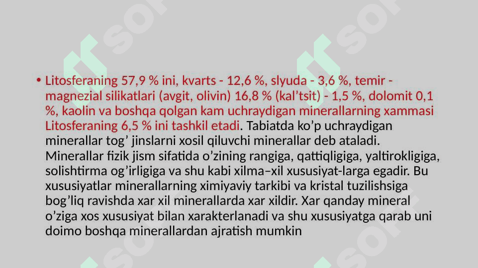 Tog’ jinslari va minerallar 7