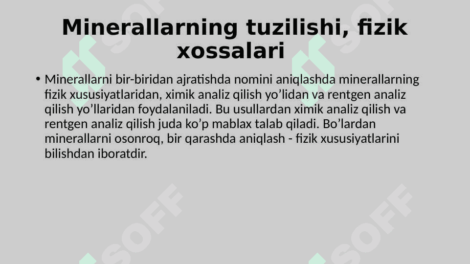 Tog’ jinslari va minerallar 8