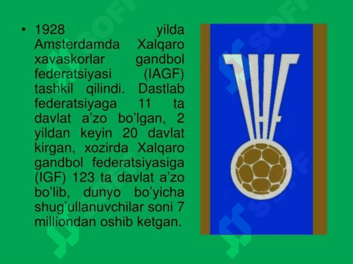 GANDBOL VA UNING TARIXI 6