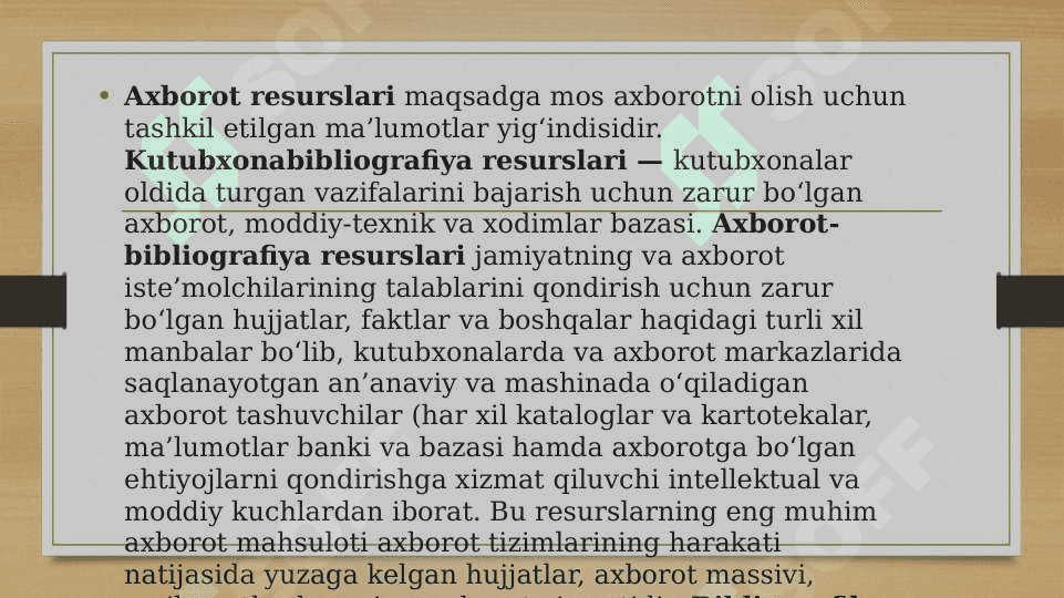 MILLIY AXBOROT RESURSLARI BILAN ISHLASH 2