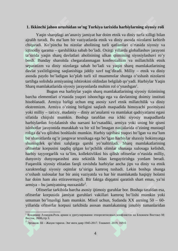 Turkiya XX asrning 60-70- yillaridagi harbiy tuzum davrida 4