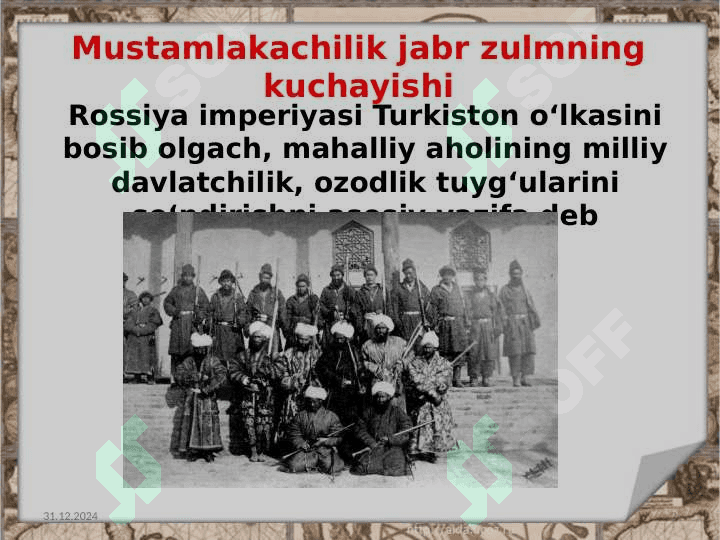 Turkistonda milliy-ozodlik harakatlarining boshlanishi va uning sabablari 2