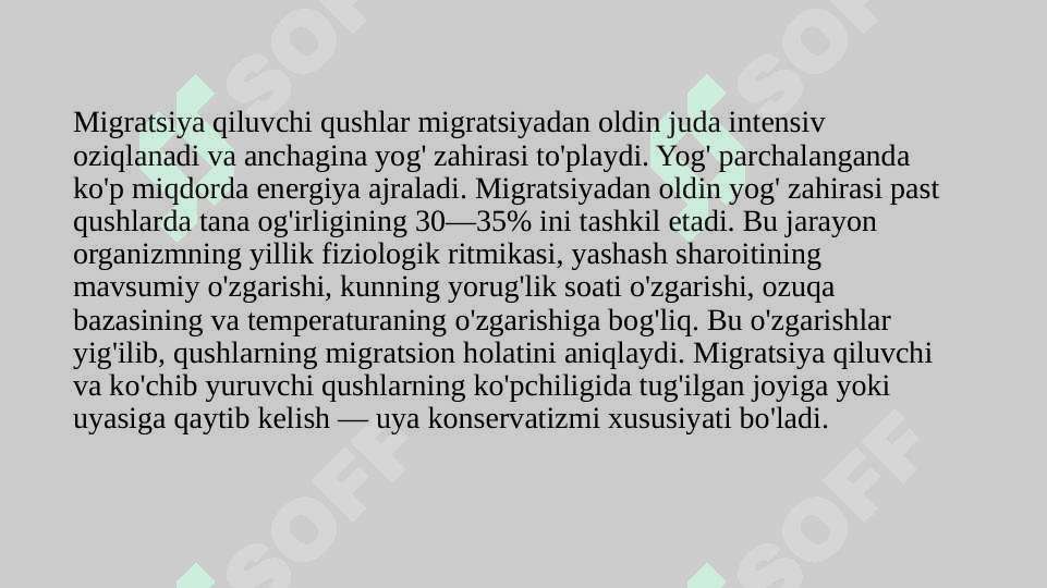 Uchib ketuvchi qushlar asosiy turlarining hayoti 7