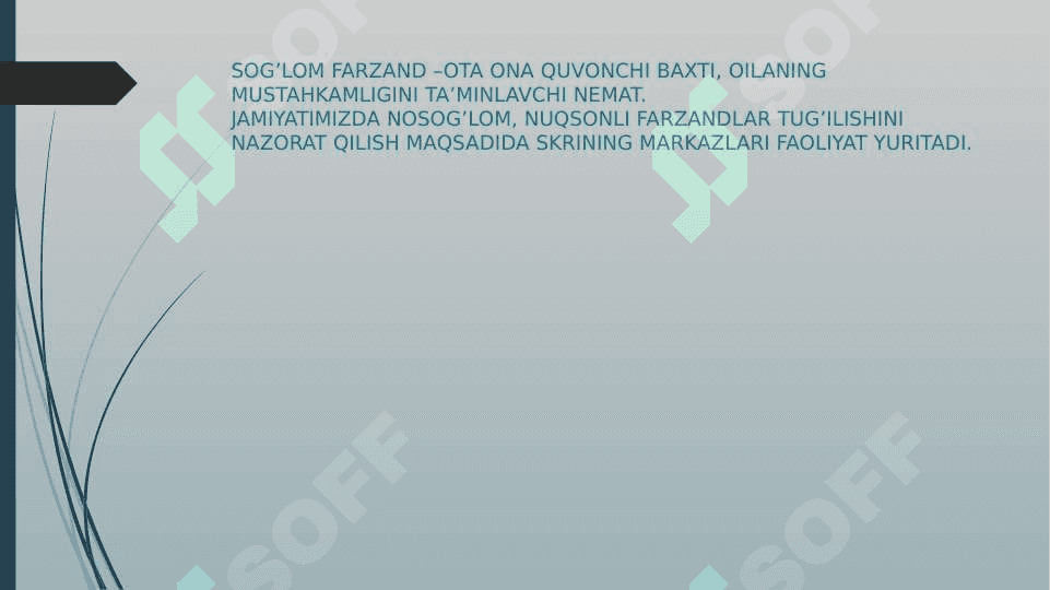 O’zbekistonda skrining markazlari faoliyati 2