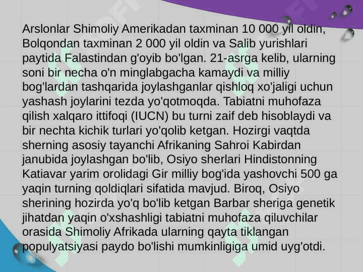 Mushuksimonlar hayot kechirishi va tarqalishi. 8