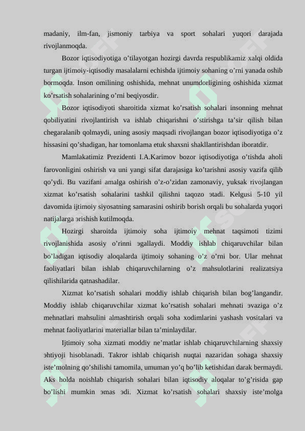 Ijtimoiy soha va uning milliy iqtisodiyotdagi roli 3