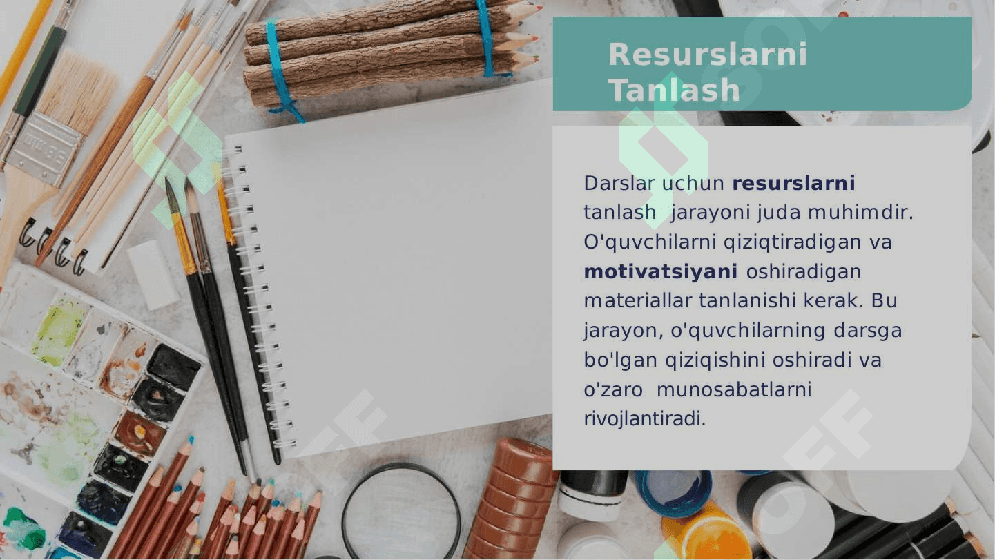 BOSHLANGʻICH SINFLARDA HUSNIXAT DARSLARINI REJALASHTIRISH 8