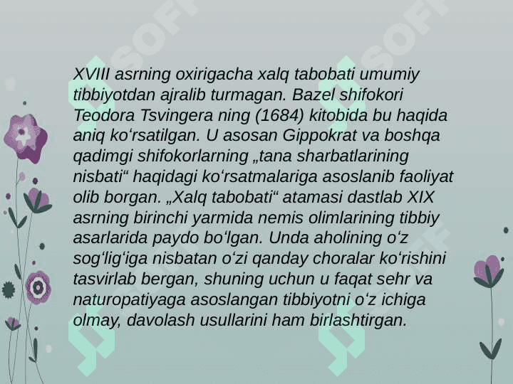Xalq tabobatida davolash usullari.Ibn Sino davrida sharqda qo'llanilgan davolash usullari 3