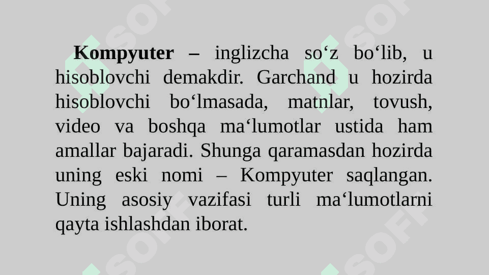 Kompyuterning texnik taʼminoti 2