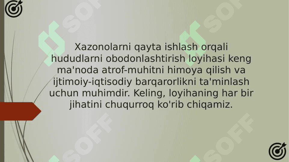 Xazonolarni qayta ishlash 2