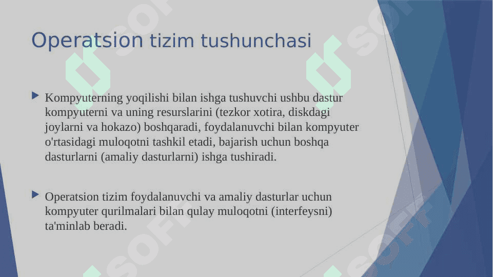 Axborot jarayonlarini amalga oshirishning dasturiy ta‘minoti 8