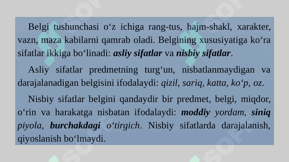 Belgi bildiruvchi mustaqil soʻzlar turkumlari 3