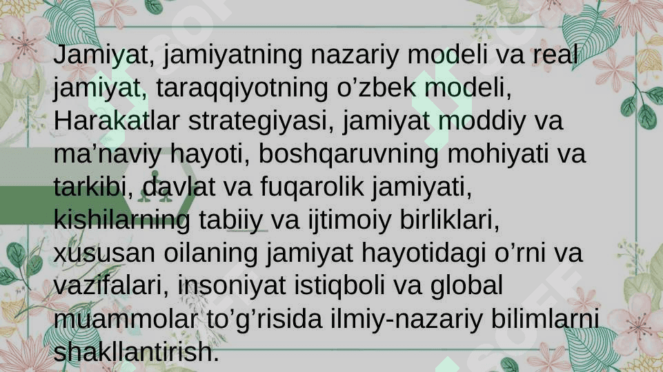 Jamiyat falsafasi hozirgi zamon jamiyatining global muammolari 3