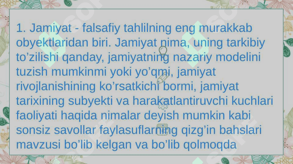 Jamiyat falsafasi hozirgi zamon jamiyatining global muammolari 4