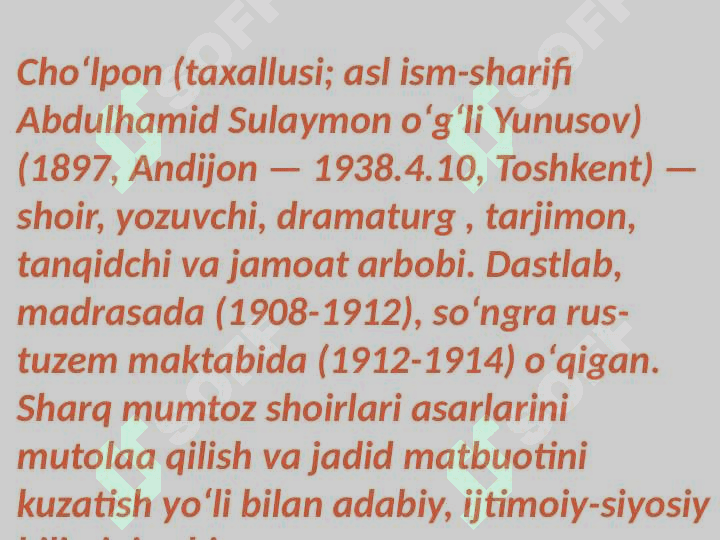 Choʻlpon adabiy tanqidiy merosi Choʻlpon lirikasida tabiat va inson munosabatlari 3