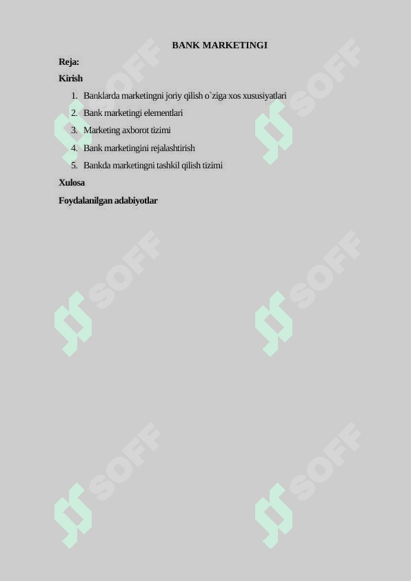 BANK MARKETINGI 2