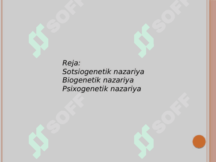 Chet el psixologiyasida
 shaxs nazariyalari 2