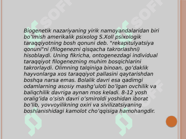 Chet el psixologiyasida
 shaxs nazariyalari 8