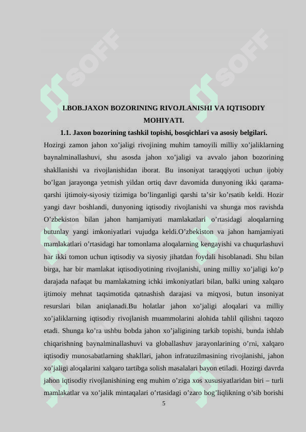 JAHON BOZORI VA UNING IQTISODIY MOHIYATI 5