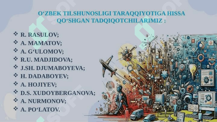 O‘ZBEK TILSHUNOSLIGI 4