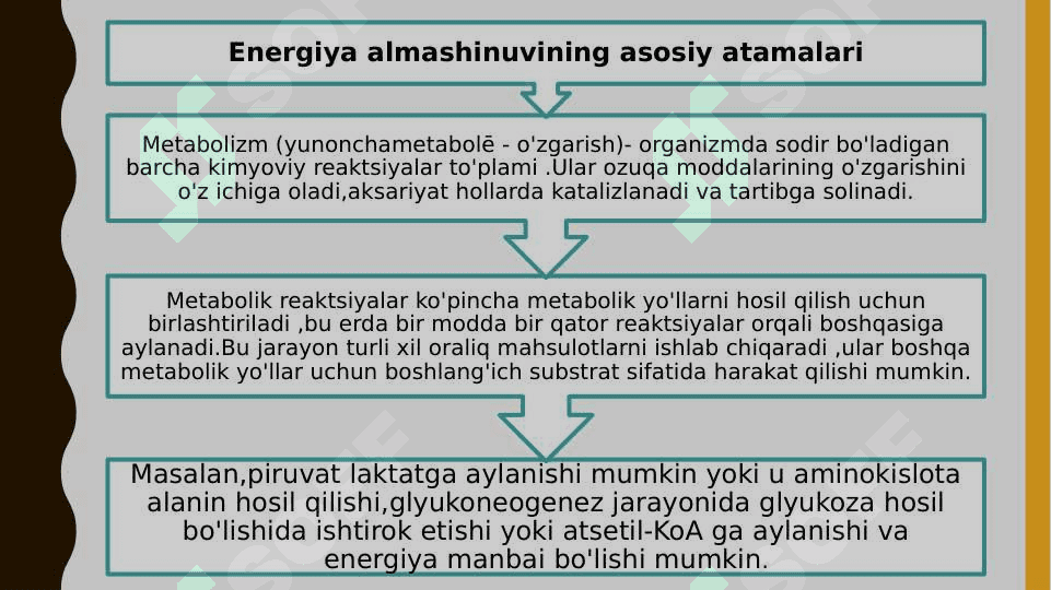 Makroergik birikmalar va ularning moddalar almashinuvidagi o’rni 4