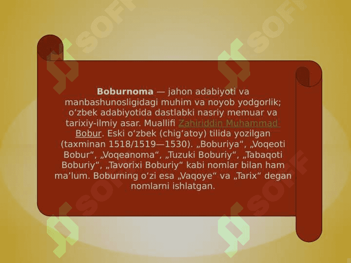 Boburnomada muallifning adabiy estetik qarashlari 2