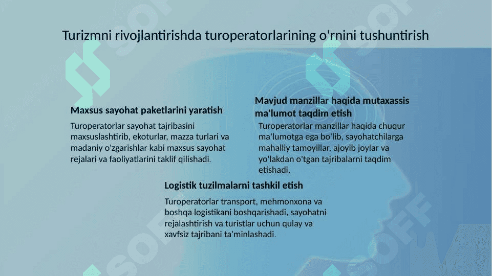 Turizmning iqtisodiy ahamiyatini oshirishda turoperatorlarning o'rni 4