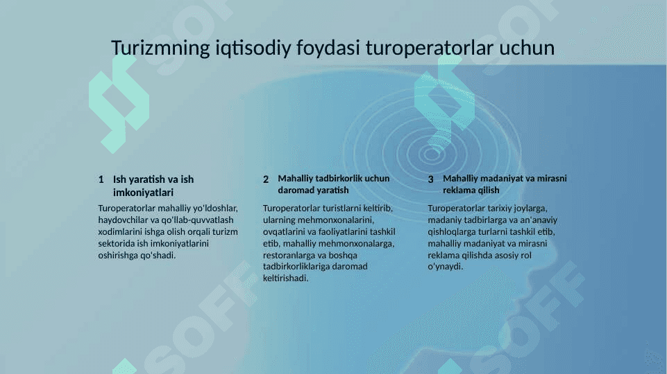 Turizmning iqtisodiy ahamiyatini oshirishda turoperatorlarning o'rni 5