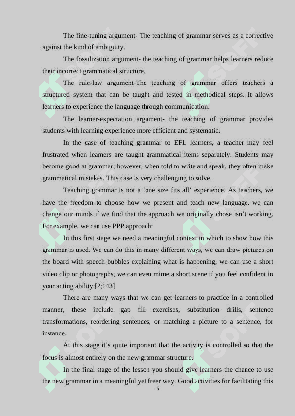 Grammar and accuracy in language teaching 5