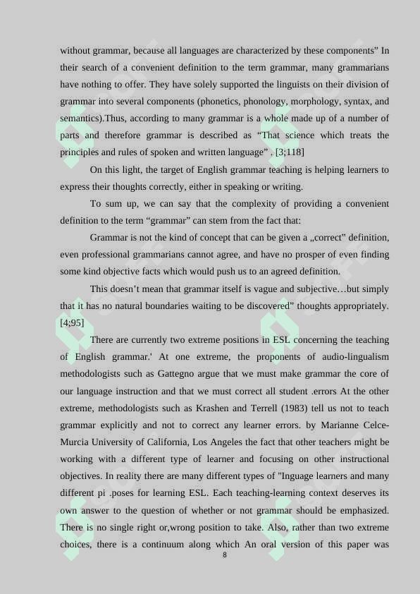 Grammar and accuracy in language teaching 8