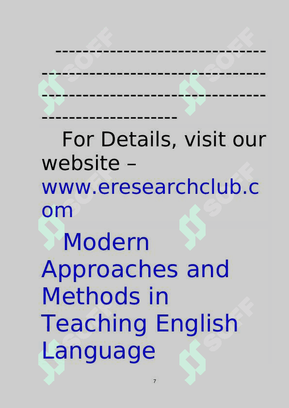 The role of teacher personality and methodology in ELT 7