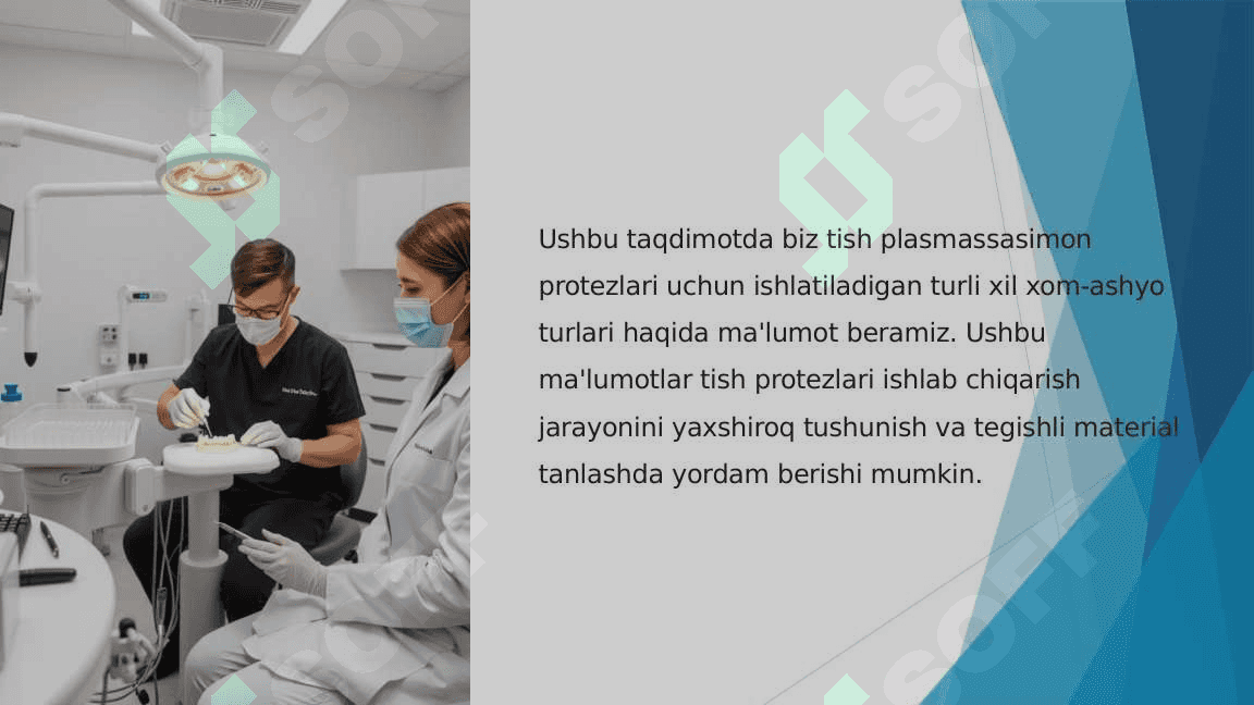 Tish Plasmassasimon Protezlar uchun Xom-ashyo 2