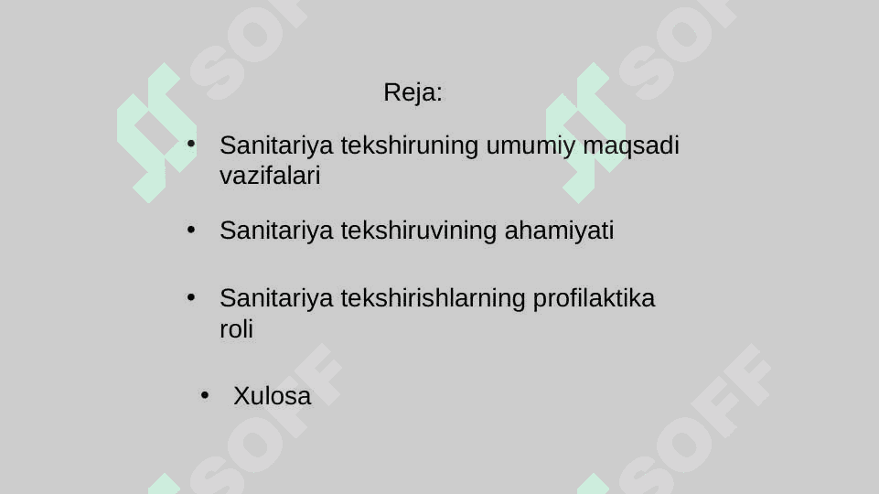 Sanitariya tekshirish usullari va ularning ahamiyati 2