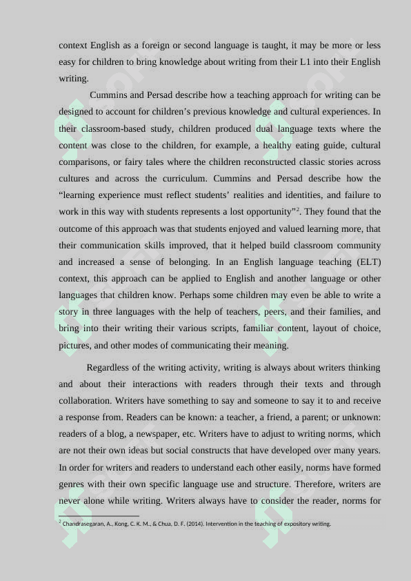 Contents of teaching writing in secondary schools 6