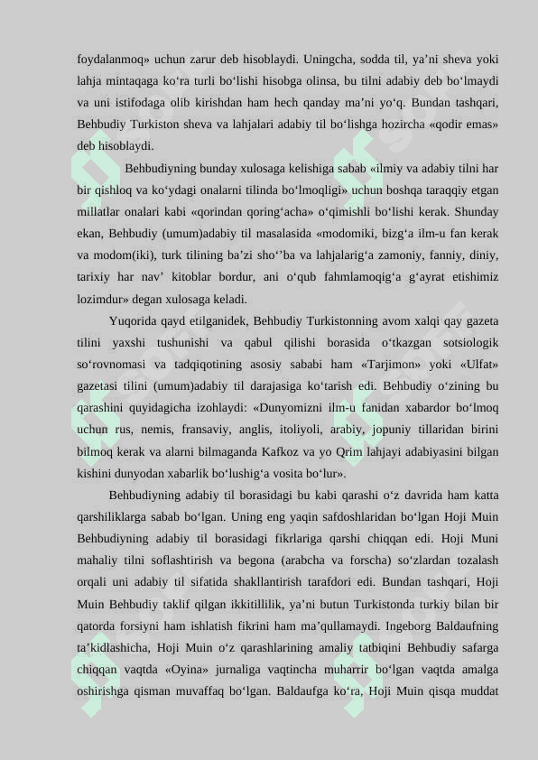 Behbudiyning tilshunoslik sohasiga oid faoliyati 8