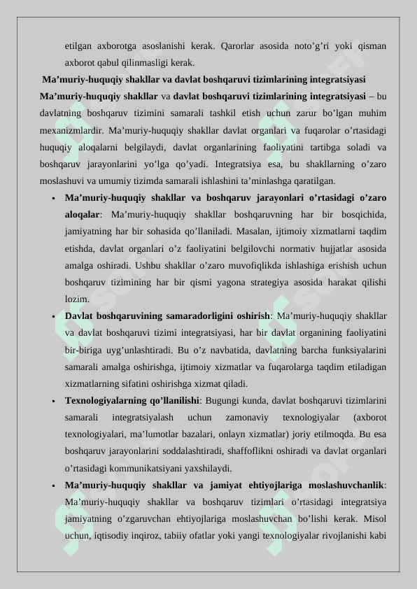 Ma’muriy-huquqiy shakllar tushunchasi.. 8