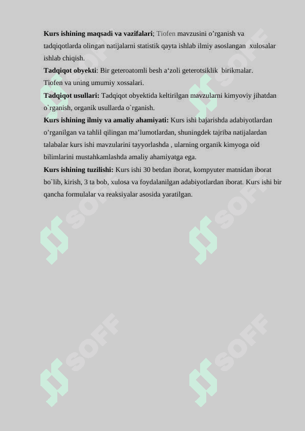 Tiofen kurs ishi 3