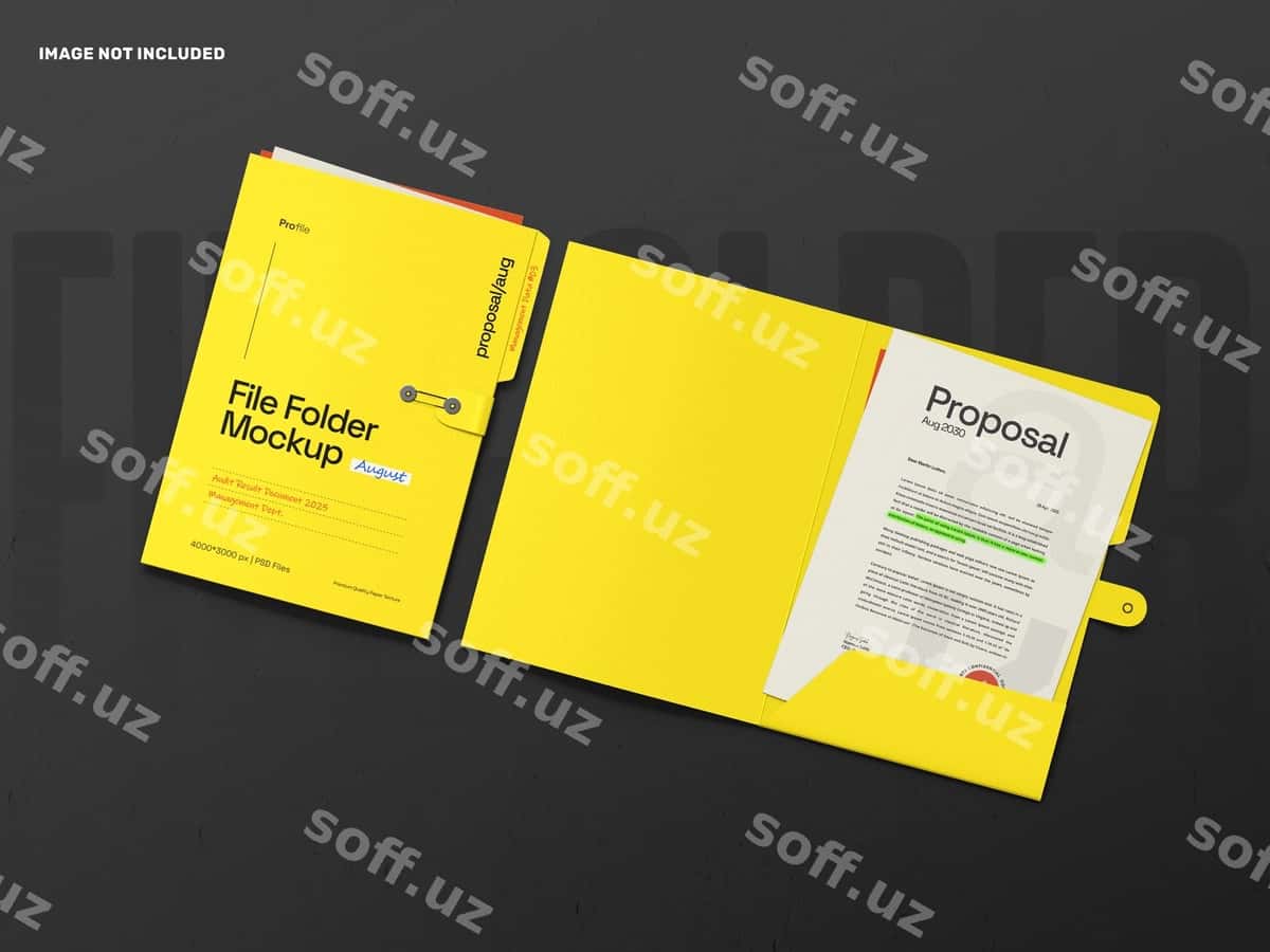 Fayl tutuvchi namuna | File holder mockup 1