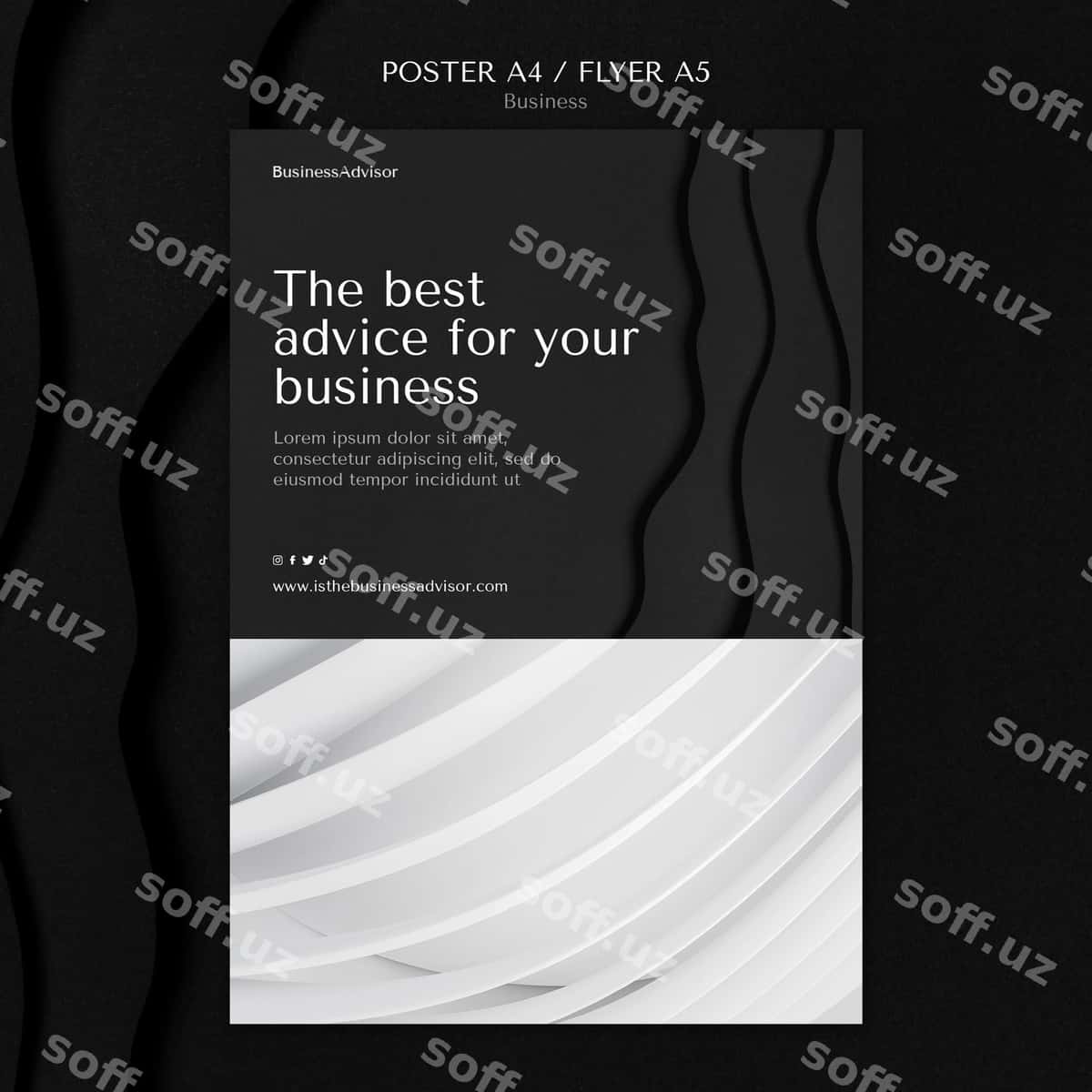 Tekis dizayn biznes shabloni | Flat design business template 1