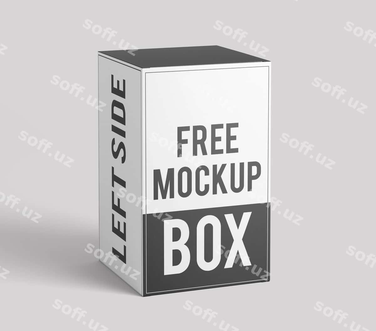 Bepul quticha namunasi | Free box mockup 1