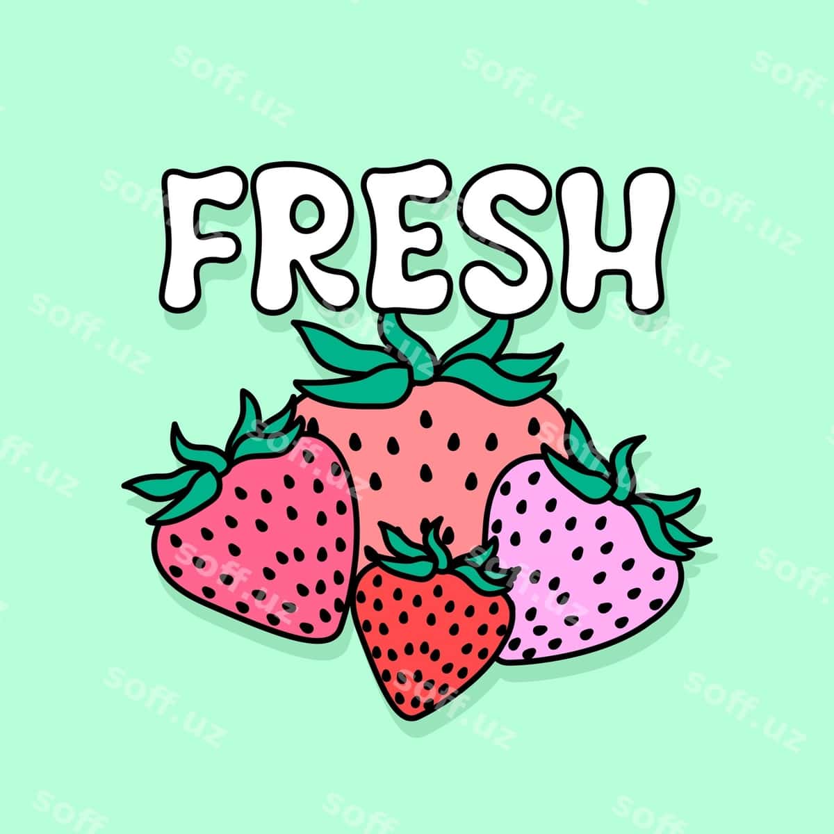 Yangi sog'liqli bodom mevalari | Fresh healthy strawberry fruits 1