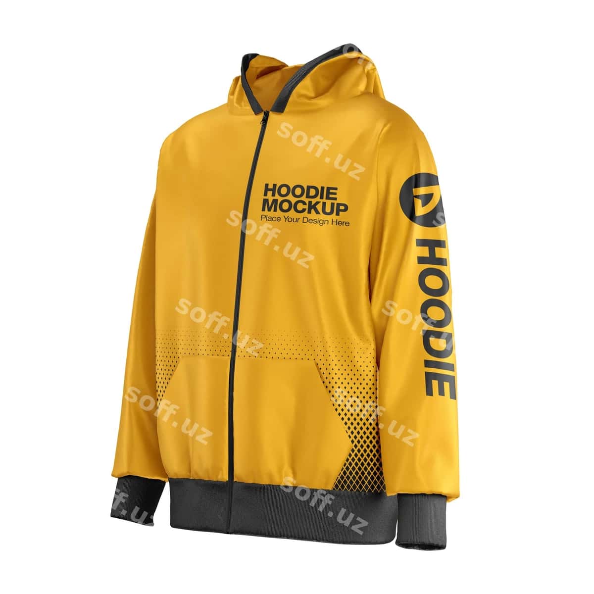 Oldingi ko'rinish hoodie namoya | Front view hoodie mockup 1