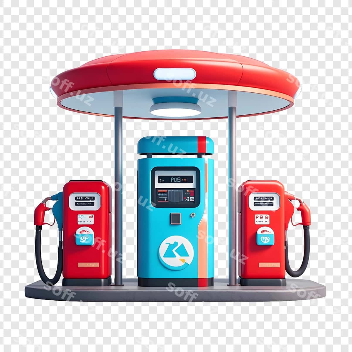Gas it so'zi bilan yoqilg'i quyish shoxobchasi | Gas station with word gas it 1