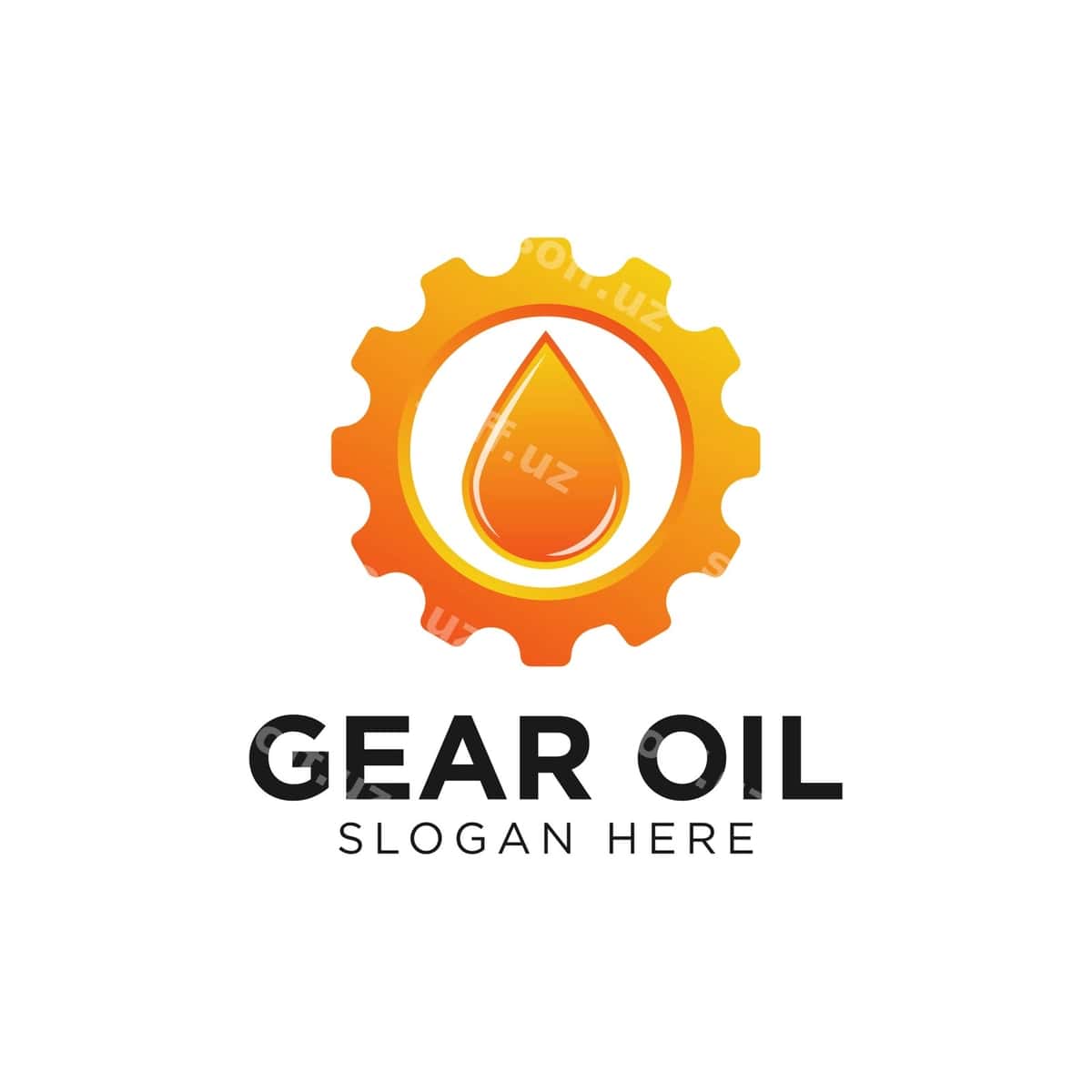 Matora yogʻi gradient logotip dizayni shabloni | Gear oil gradient logo design template 1